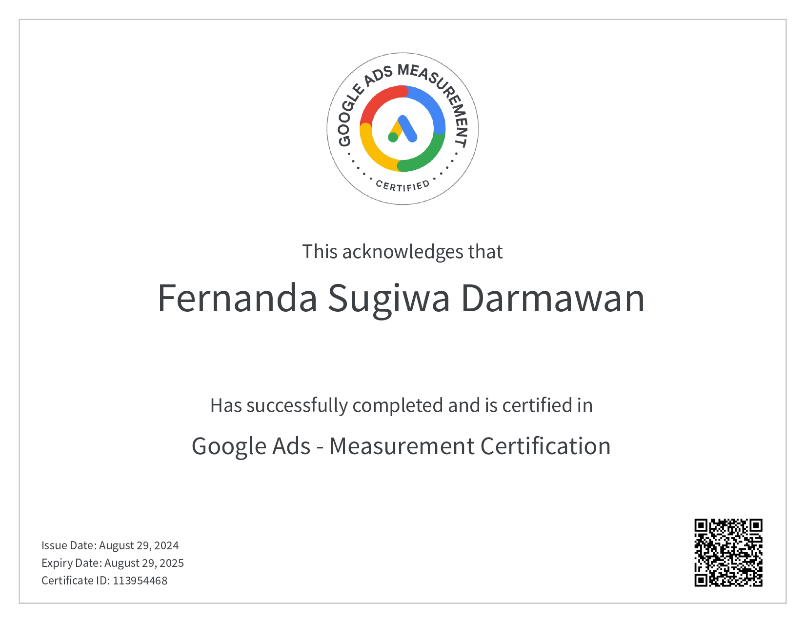 Certificate 1